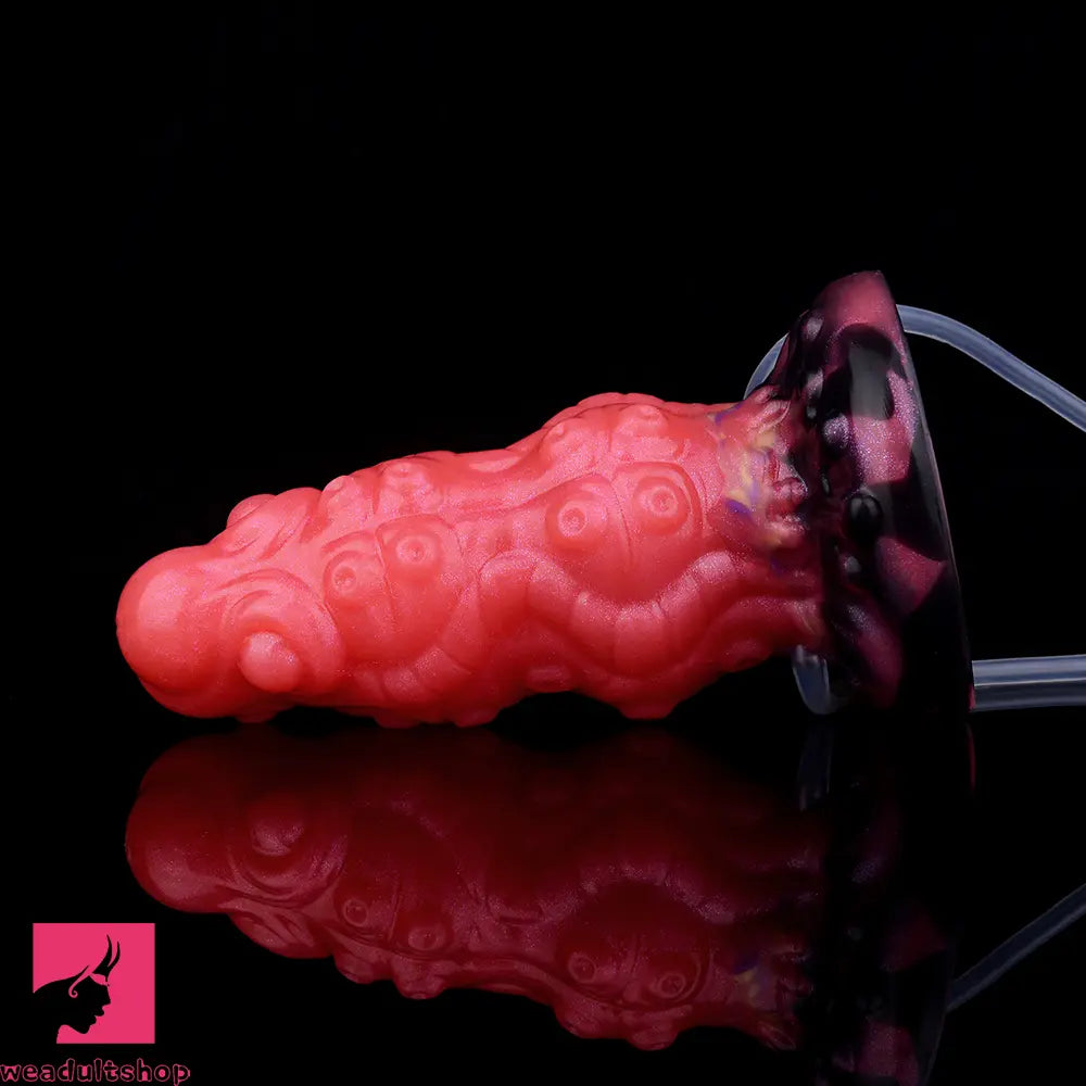 5.91in Fantasy Octopus Silicone Flexible Inflatable Spraying Water Dildo