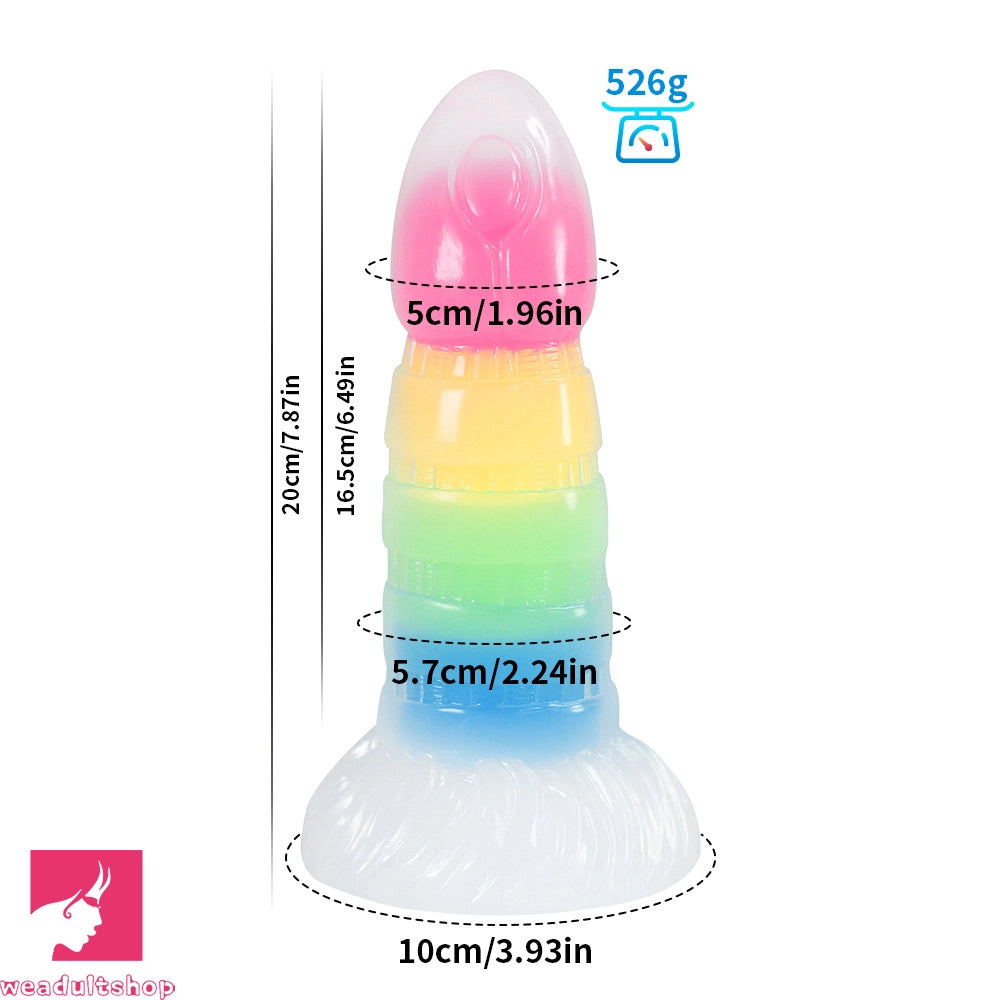 7.67in 7.87in 7.99in Transparent Luminous Dildo Realistic Anal G Spot Dildo