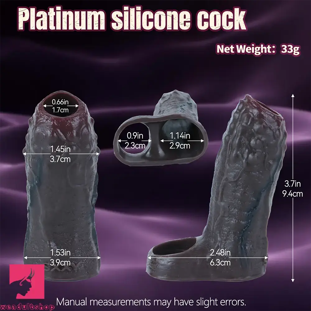 3.7in Super Soft Adult Men Cock Sheath For Couple Dildo Sleeve Cock Toy