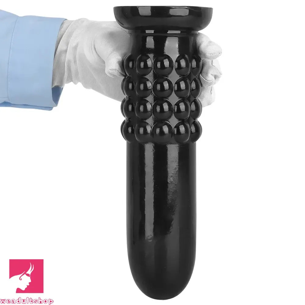 9.84in PVC Spiked Anal Plug Big Black Bold Design Dildo Couples Love Toy