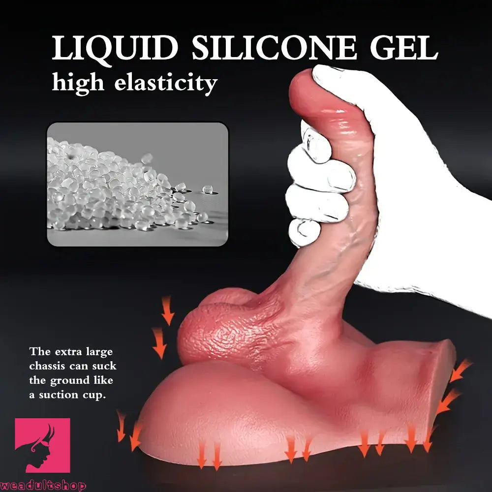 5.71in Dildo With Sex Torso Silicone Female Skin Tone Vaginal Stimulator