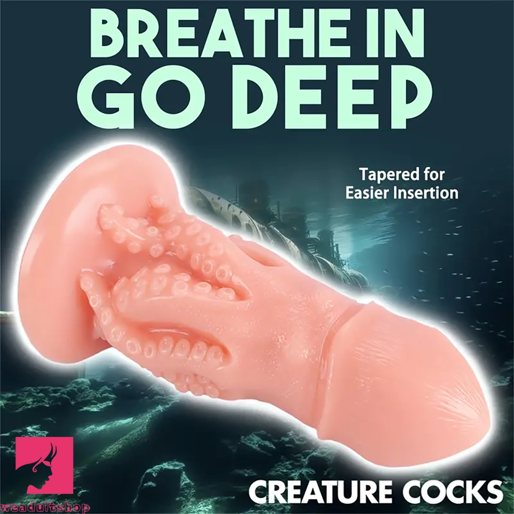 8.07in Skin Feel Octopus Anal Plug-Real Tentacle Dildo Granular Bump