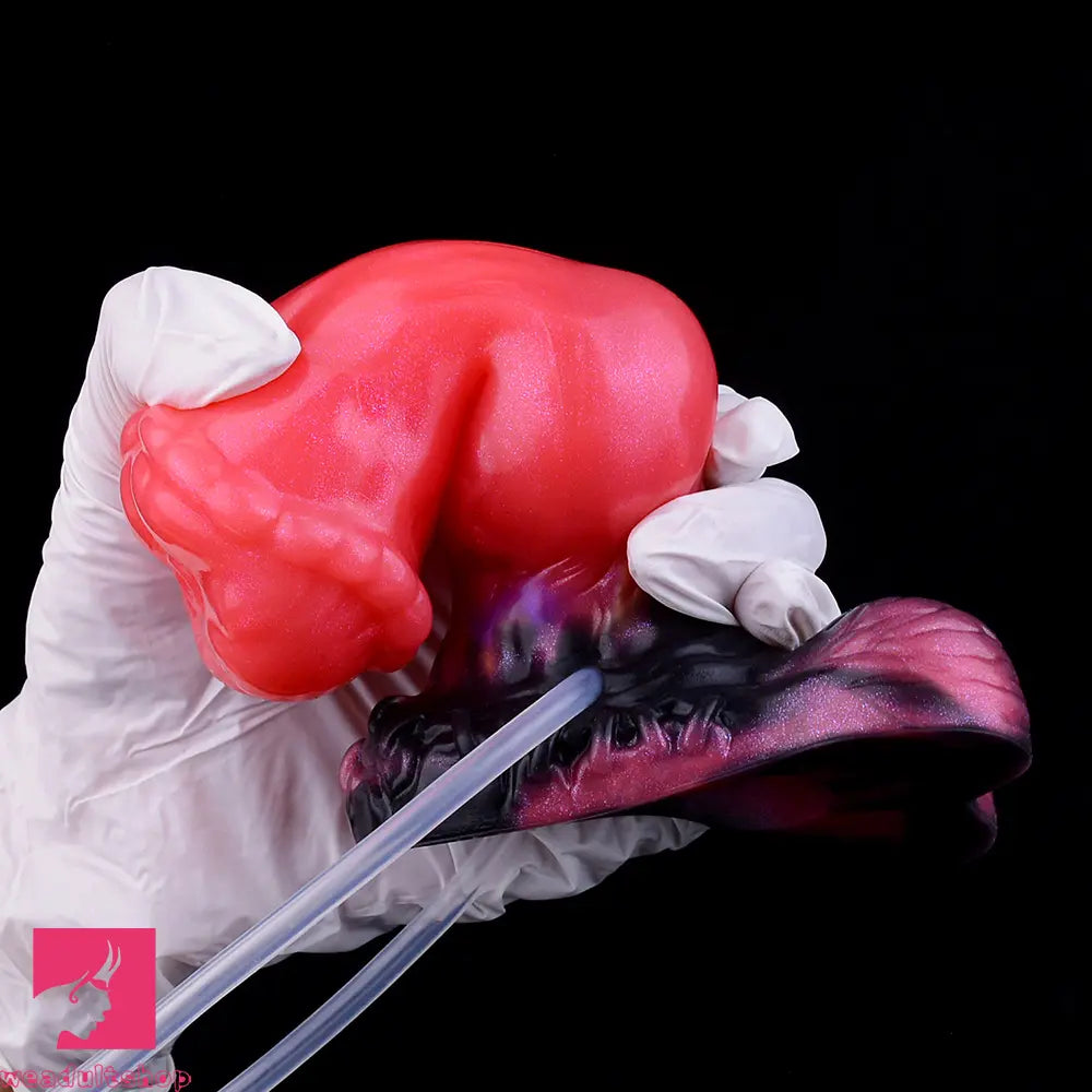 5.43in Fantasy Horse Knotted Silicone Flexible Inflatable Spraying Water Dildo