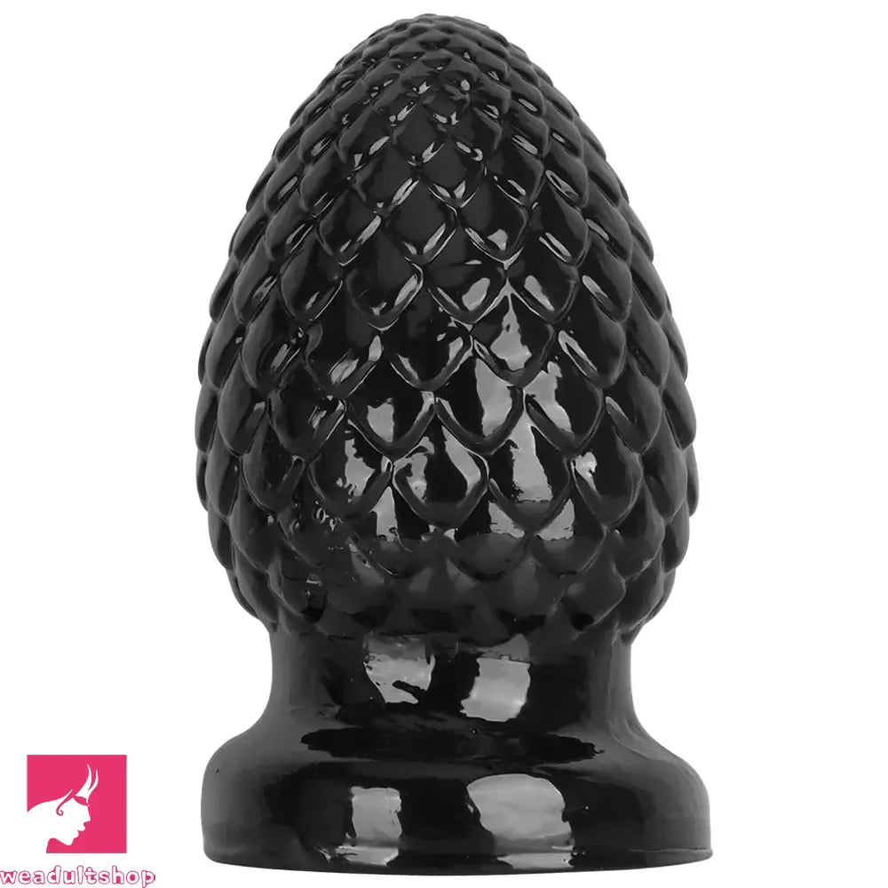 3.93in 5.9in Newbie Clit Female Masturbator PVC Black Butt Plug Dildo