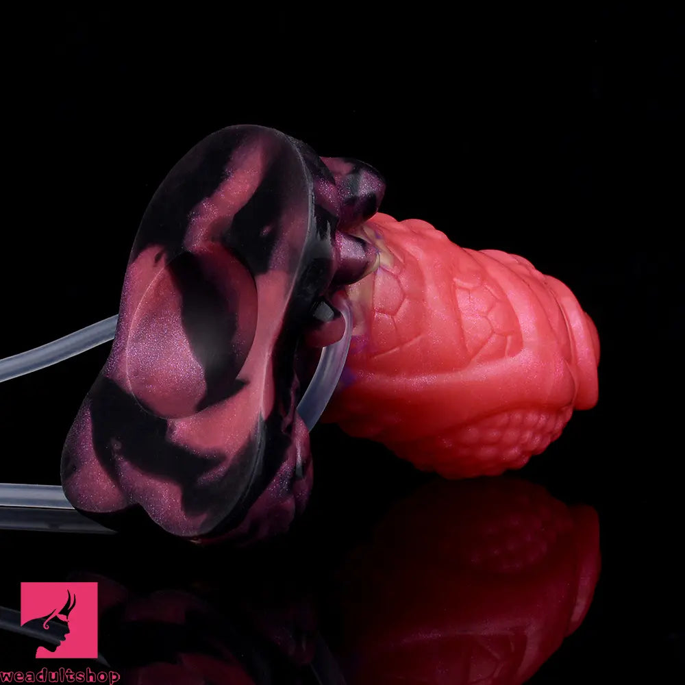 5.12in Fantasy Spiked Silicone Soft Inflatable Spraying Water Dildo For Sex