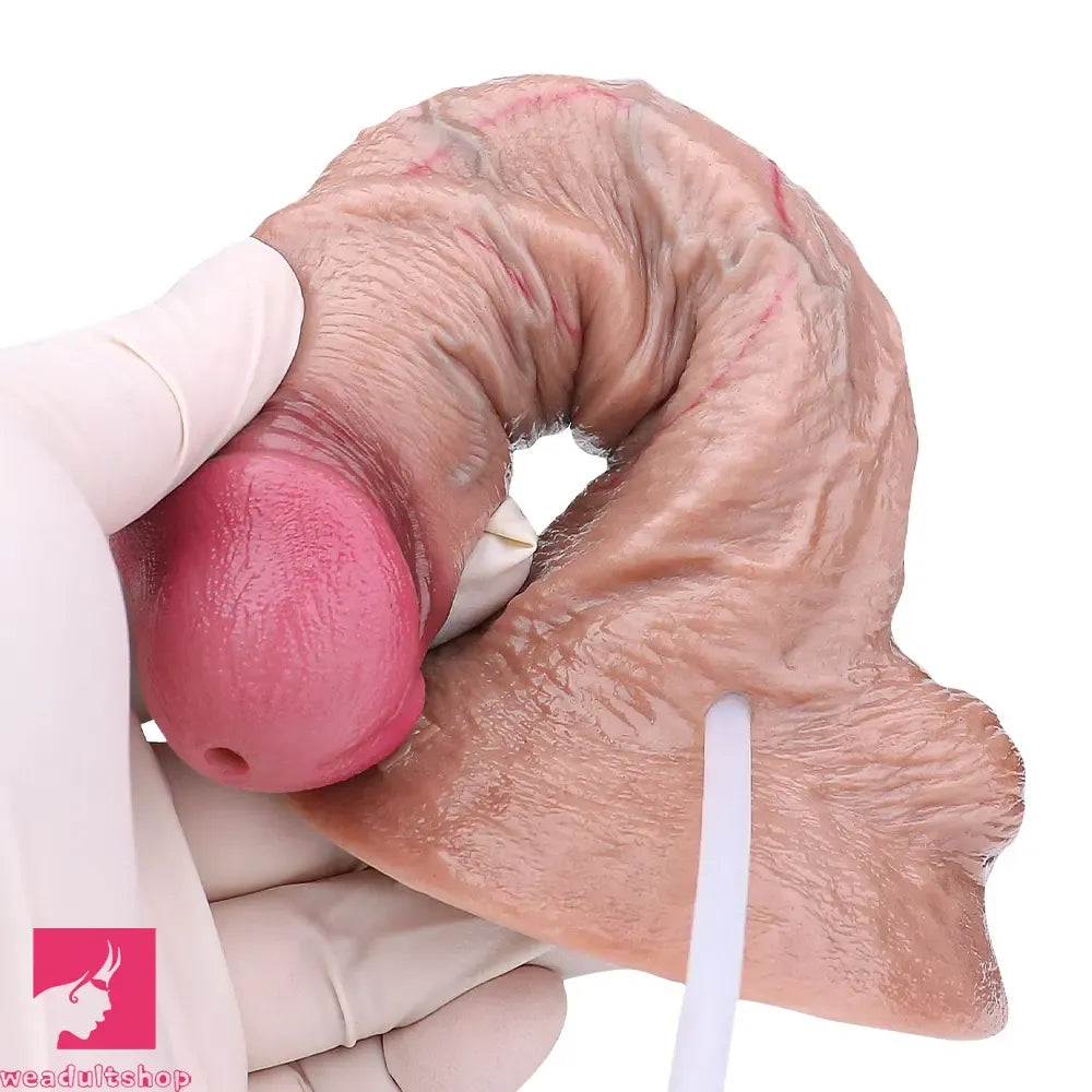 7.01in Double Density Silicone Soft Ejaculating Real Veins Cock Real Dildo