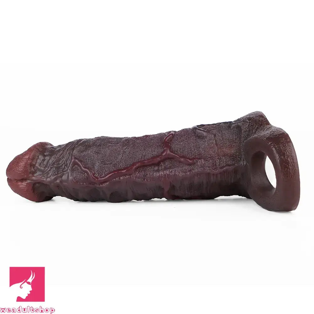 7.05in Liquid Silicone Real Dildo Sleeve With Seminal Vesicle Hollow Cock