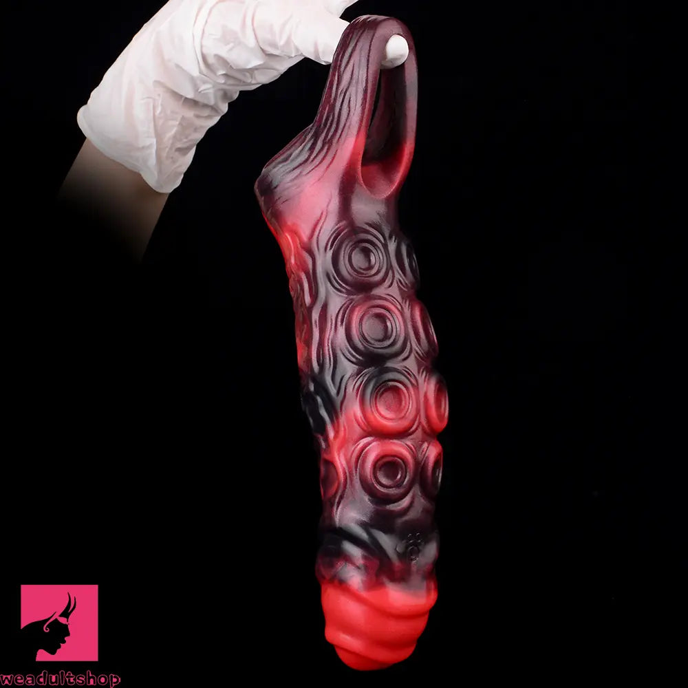 5.98in 7.09in Silicone Tentacle Sleeve Knot Vibrating Hollow Female Dildo