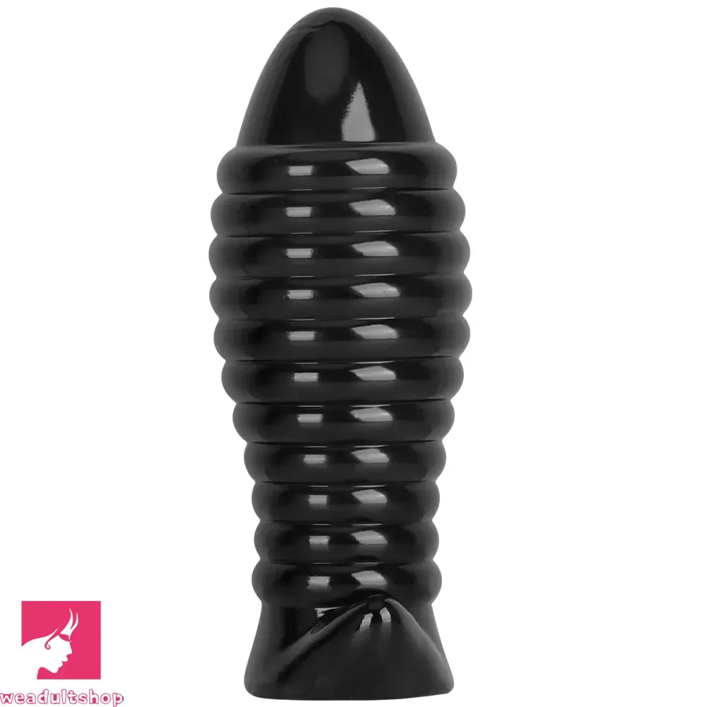5.11in 7.08in 9.05in Dragon Egg Thread PVC Black Toy Big Butt Plug Dildo