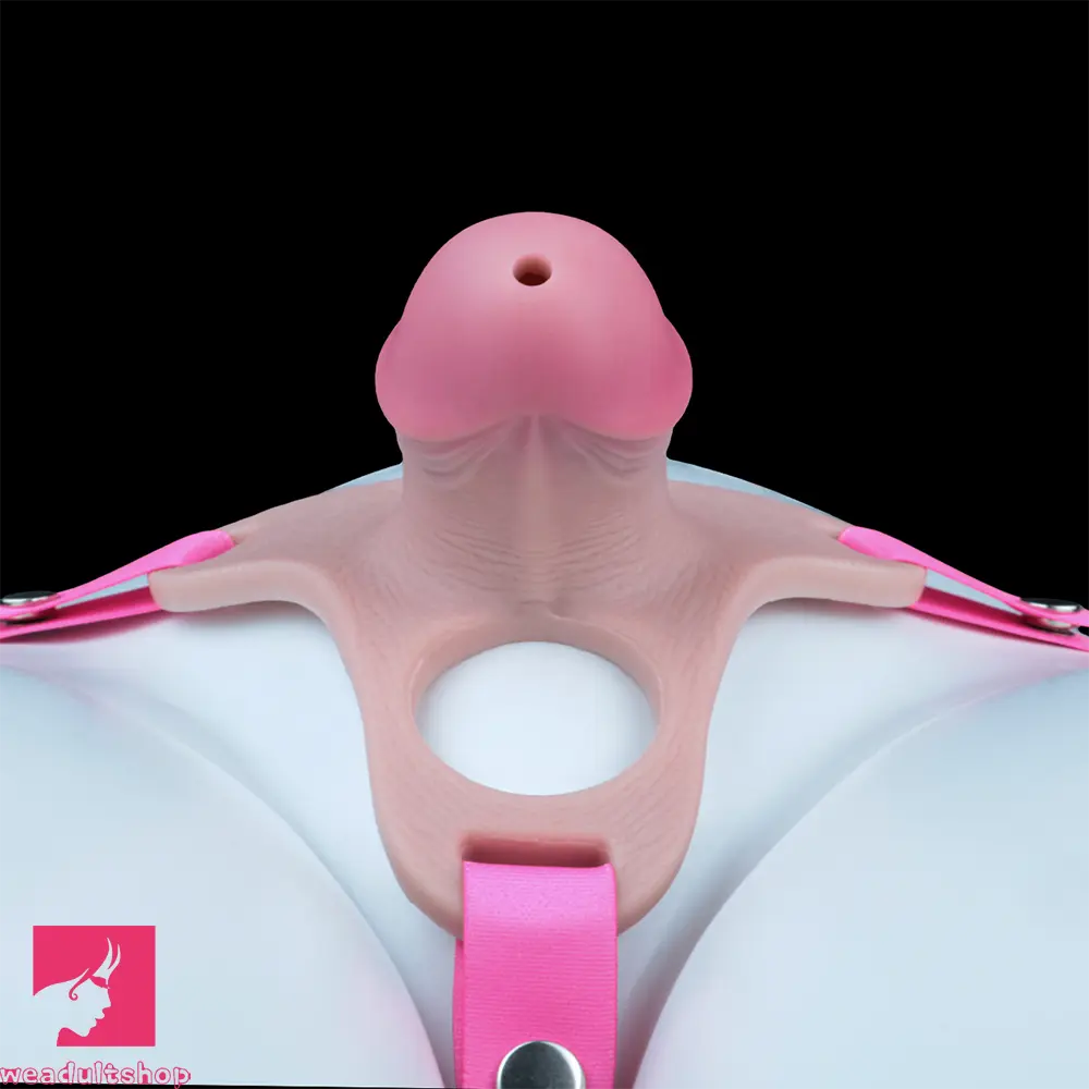 4.33in Strap on Chastity Dildo Wearable Realistic Cock Cage For Men Dilator
