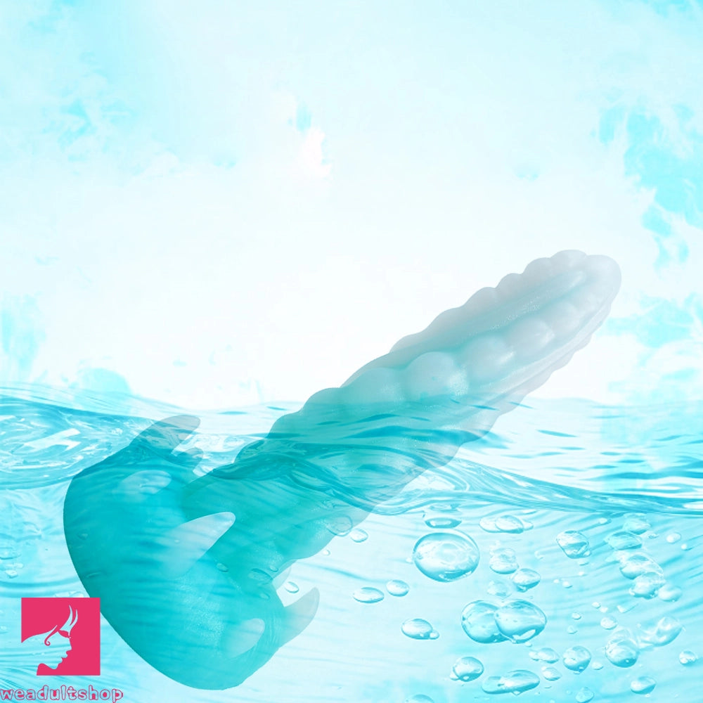 7.48in Luminous Fantasy Silicone Soft Penis Dildo With Spiked Penis Texture