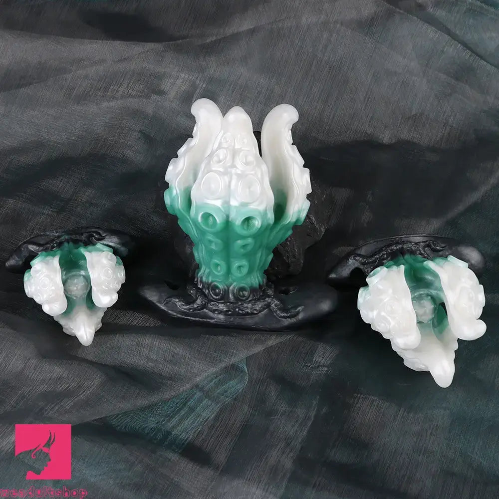 4.25in 5.15in 6.22in Odd Anchor Strap on Vibrating Mouth Gag Tentacle Dildo
