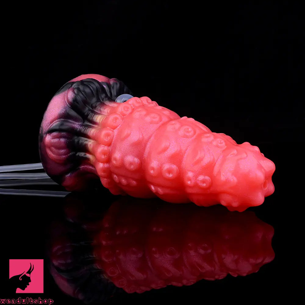 5.83in Fantasy Odd Silicone Soft Inflatable Spraying Water Dildo Butt Plug