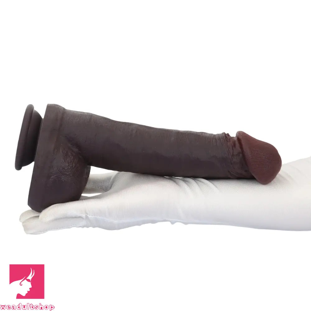 11.35in Real Feeling Dual Density Silicone Big Dildo Vaginal Prominent Texture