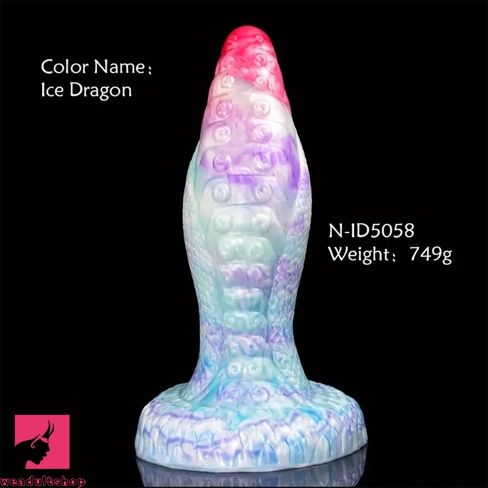 8.98in Dragon Octopus Tentacle Liquid Silicone Soft Big Wide Dildo