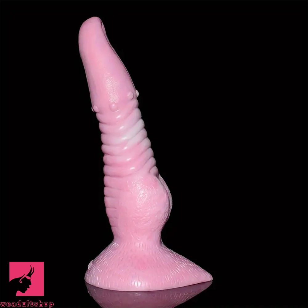 8.85in Realistic Tongue Knot Silicone Fantasy Odd Big Dildo Adult Toy