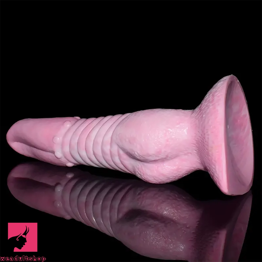 8.85in Realistic Tongue Knot Silicone Fantasy Odd Big Dildo Adult Toy