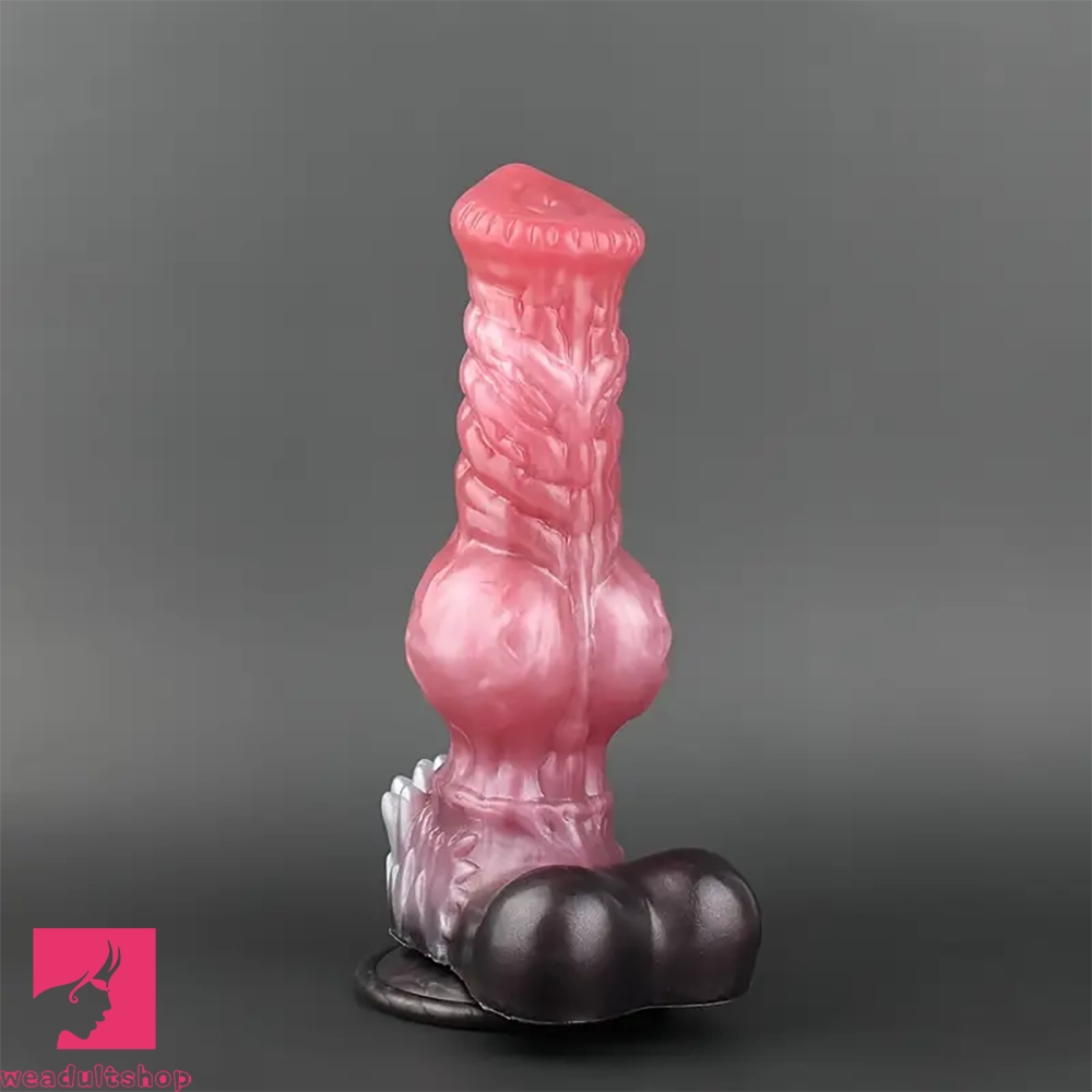 8.26in 10.43in Dog Knot Big Silicone Soft Cock Dildo For Women