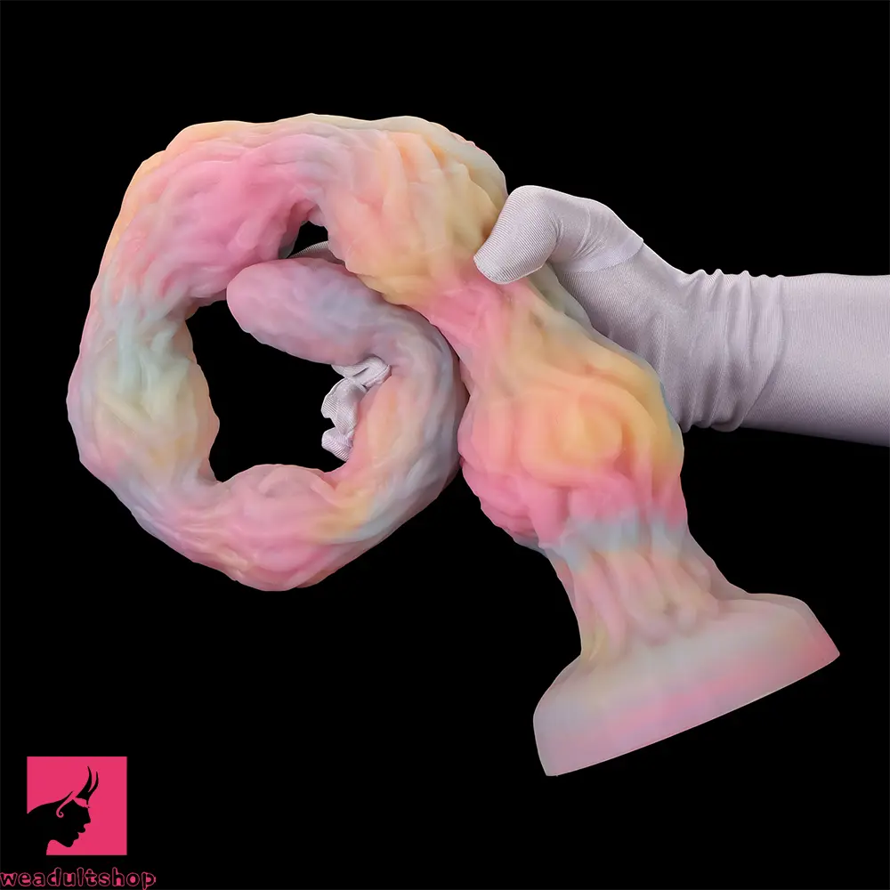 17.32in 21.25in 25.19in Luminous Pull Beads Silicone Dildo Butt Plug Rare Cock
