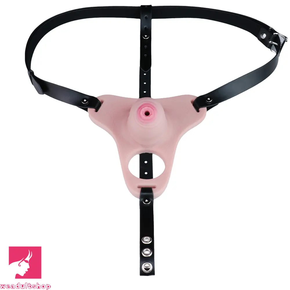 3.54in Strap on Chastity Dildo Wearable Realistic Cock Cage For Men Dilator