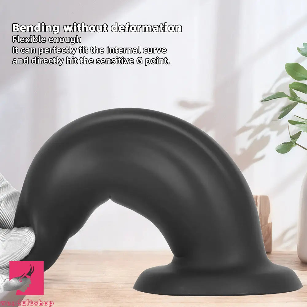 7.67in Liquid Silicone Thick Soft Dolphin Animal Dildo For Cock Orgasm