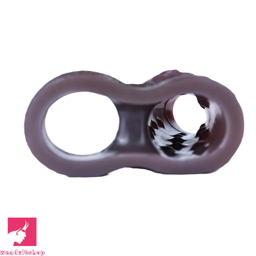 4.13in 4.8in 6.42in Real Skin Platinum Silicone Dildo Sleeve Male Cock Sex Toy