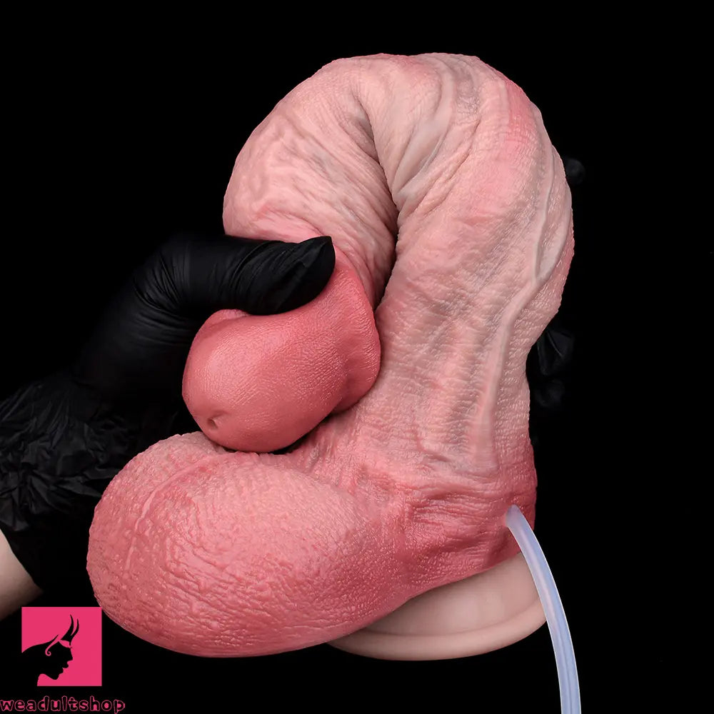 9.65in Dual Density Silicone Ejaculating Dildo Cock Dildo For Jerking Off