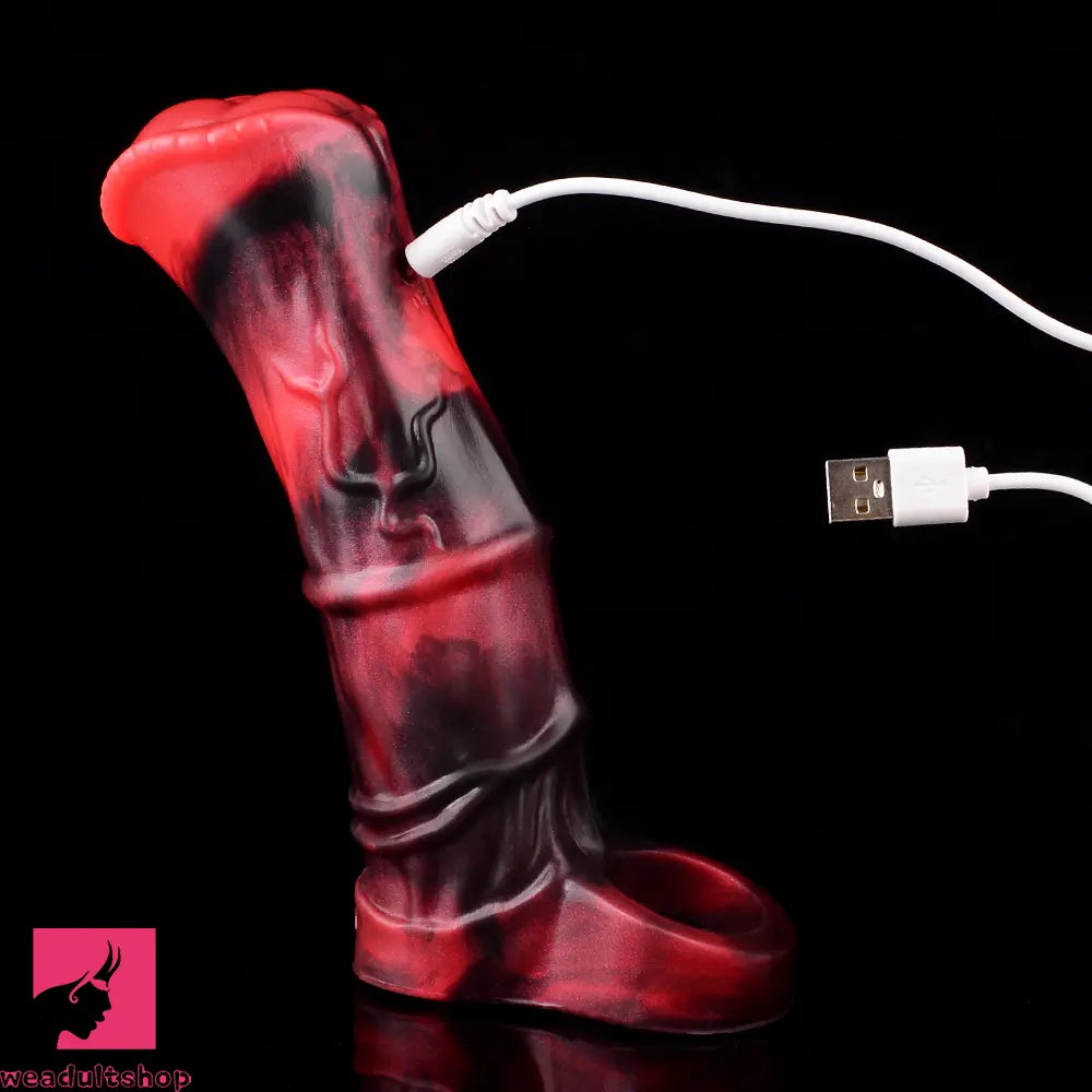 5.58in 7.17in Silicone Horse Dildo Sleeve Vibrating Hollow Waterproof Dildo