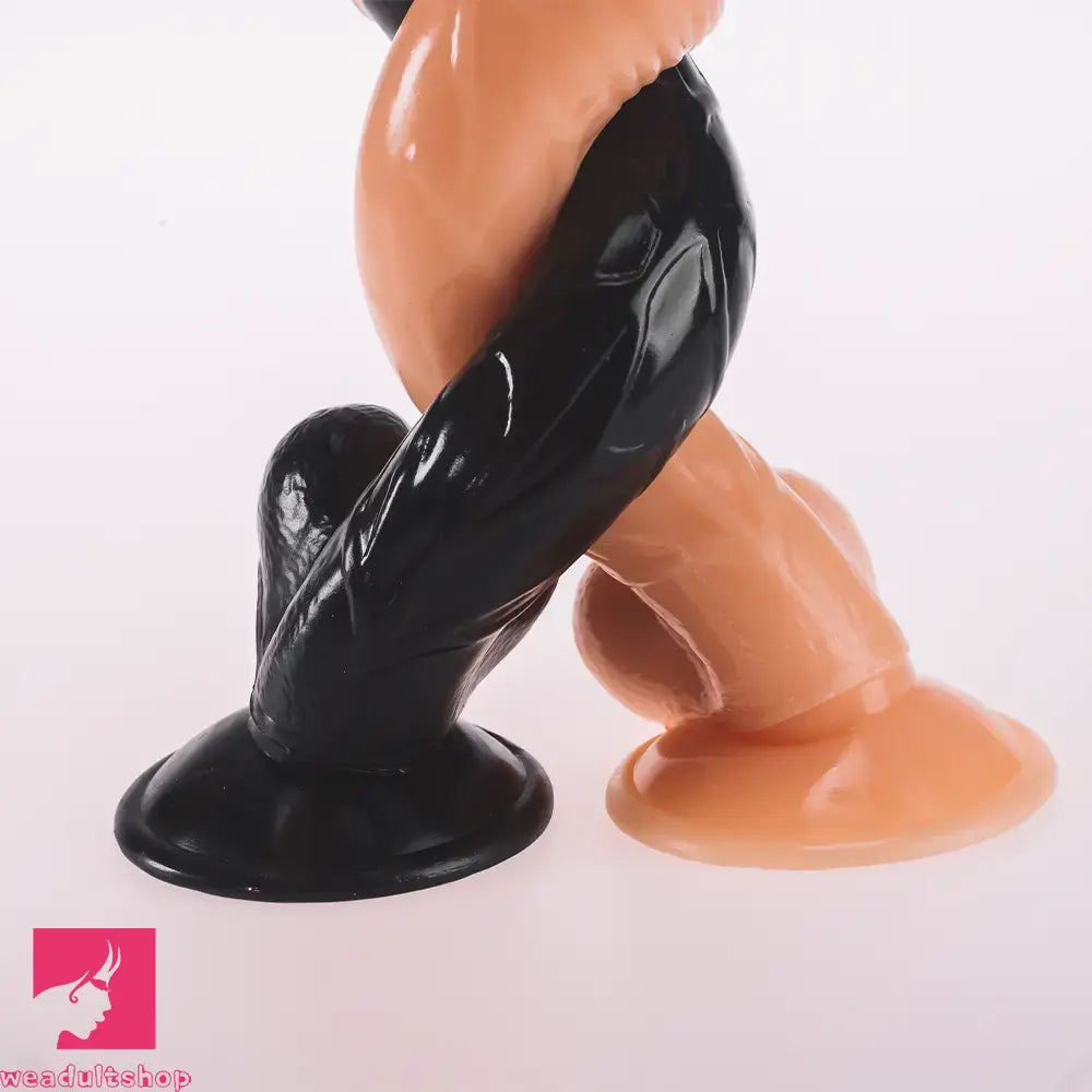 7.28in Real PVC Skin Anal Vaginal Stimulation Dildo Sex Love Toy