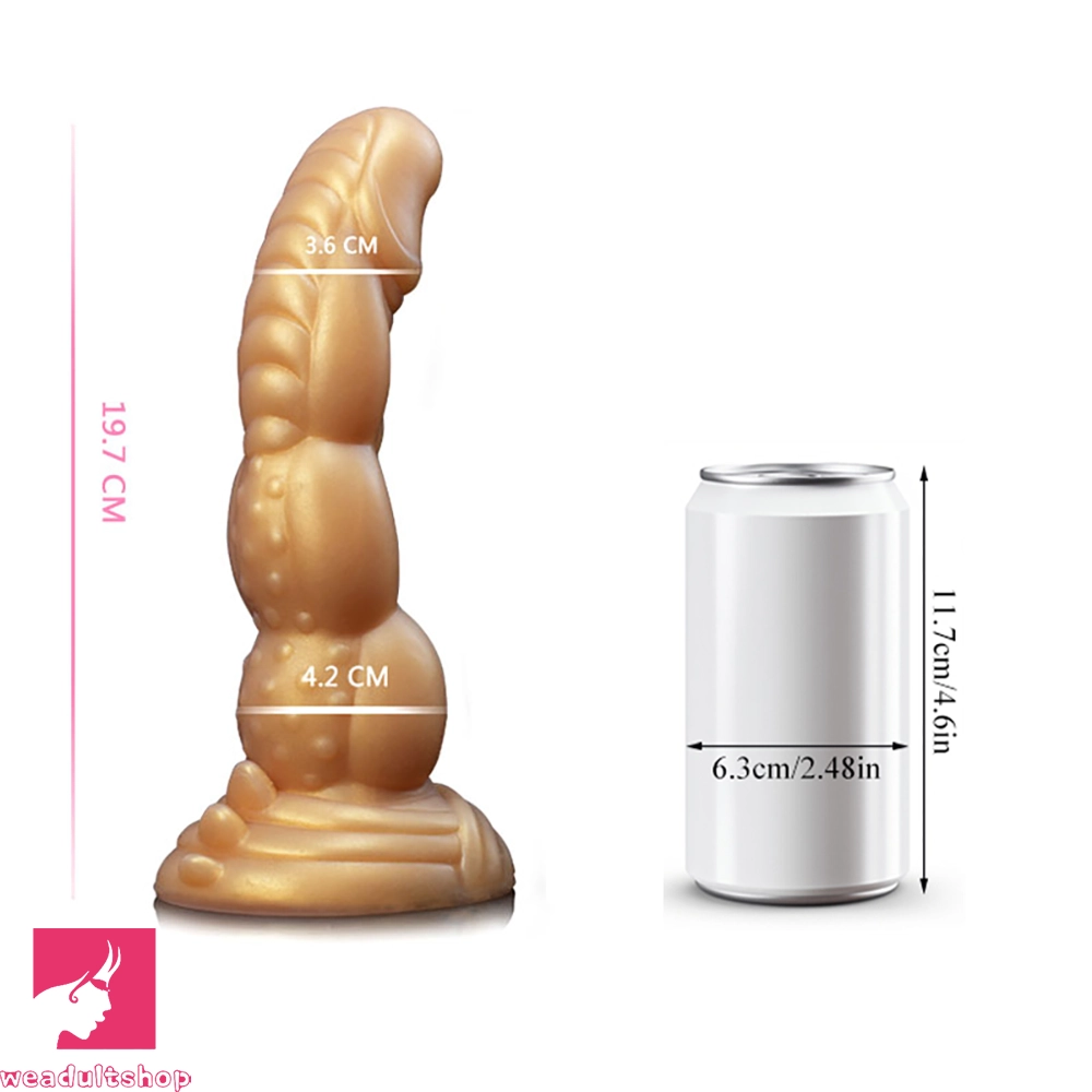 7.08in 9.05in Dinosaur Luminous Monster Soft Prostate Glowing Dildo