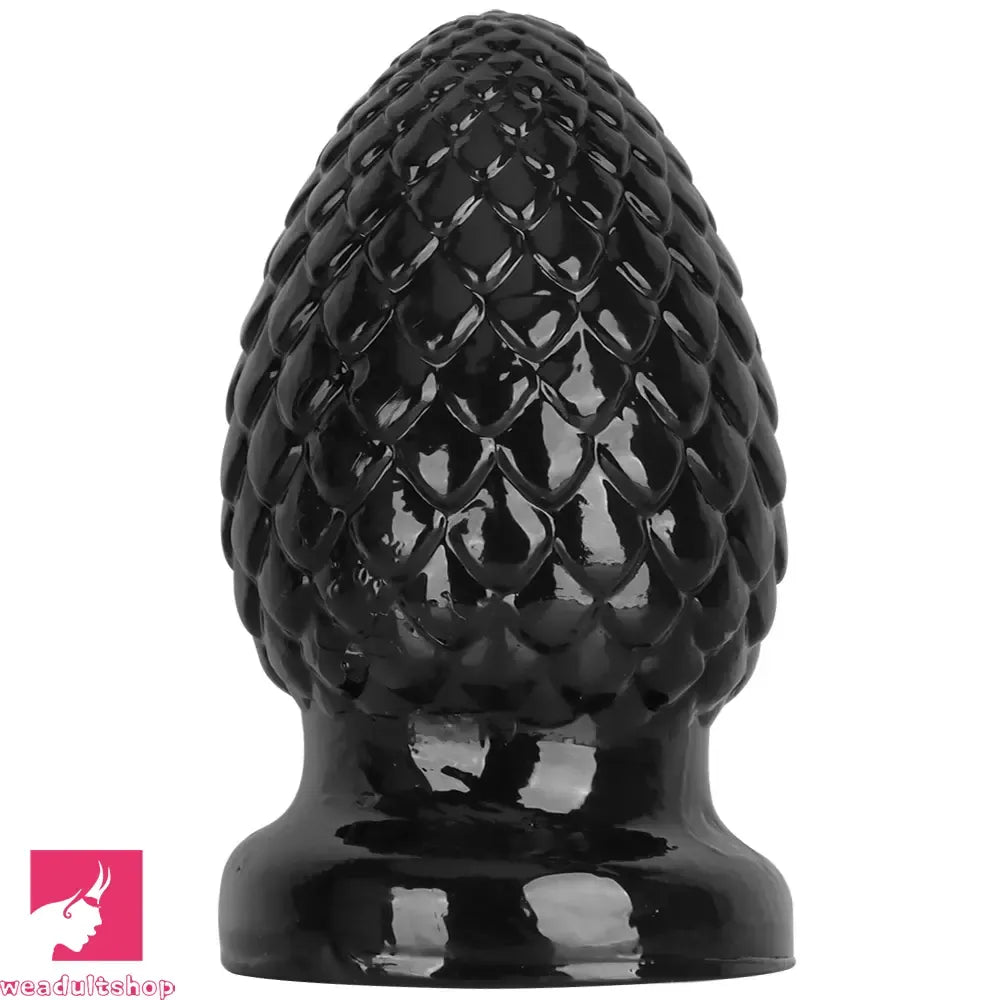 3.93in 5.9in Newbie Clit Female Masturbator PVC Black Butt Plug Dildo