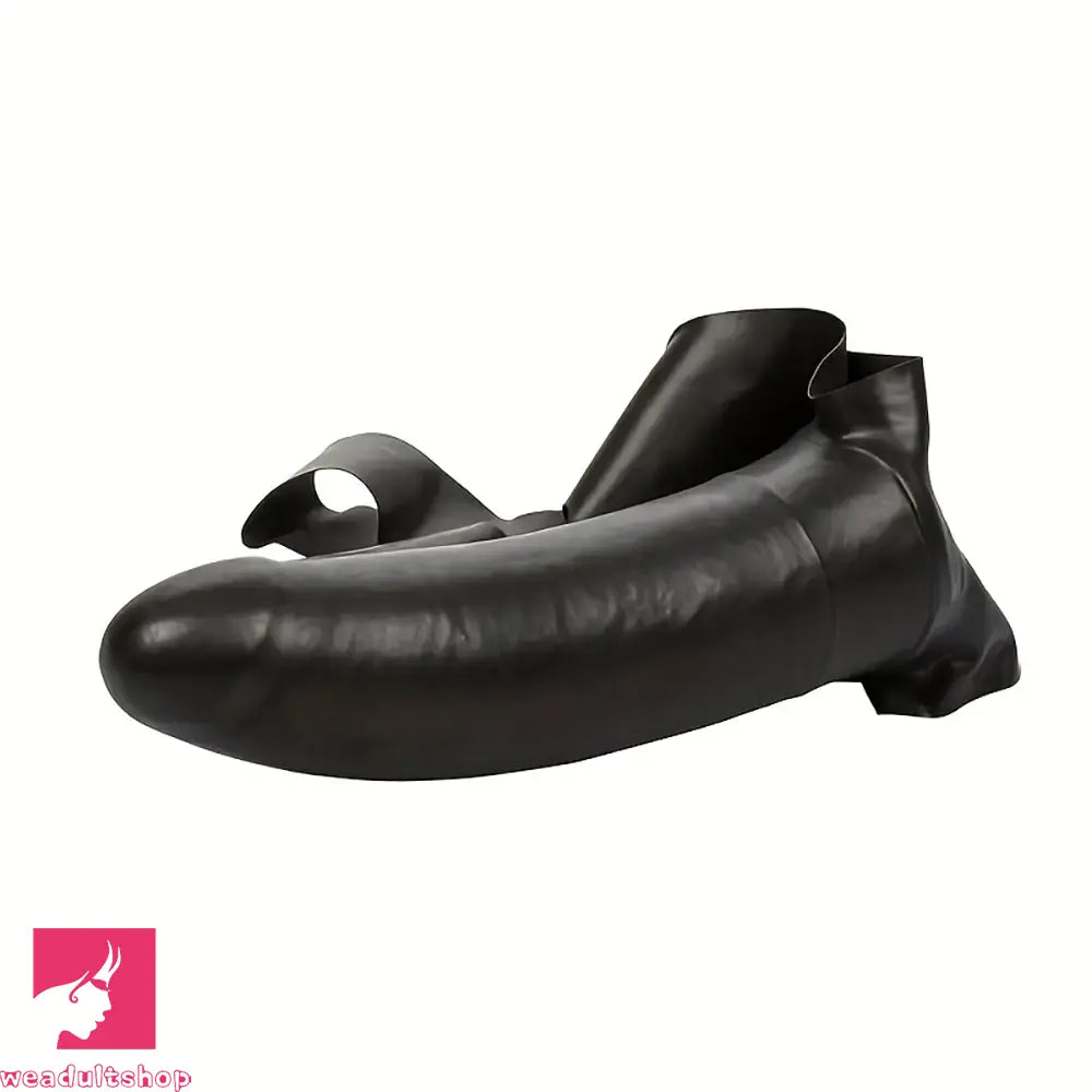 14in Realistic Strap-On Latex Face Chin Dildo For Couples Sensitive Sex