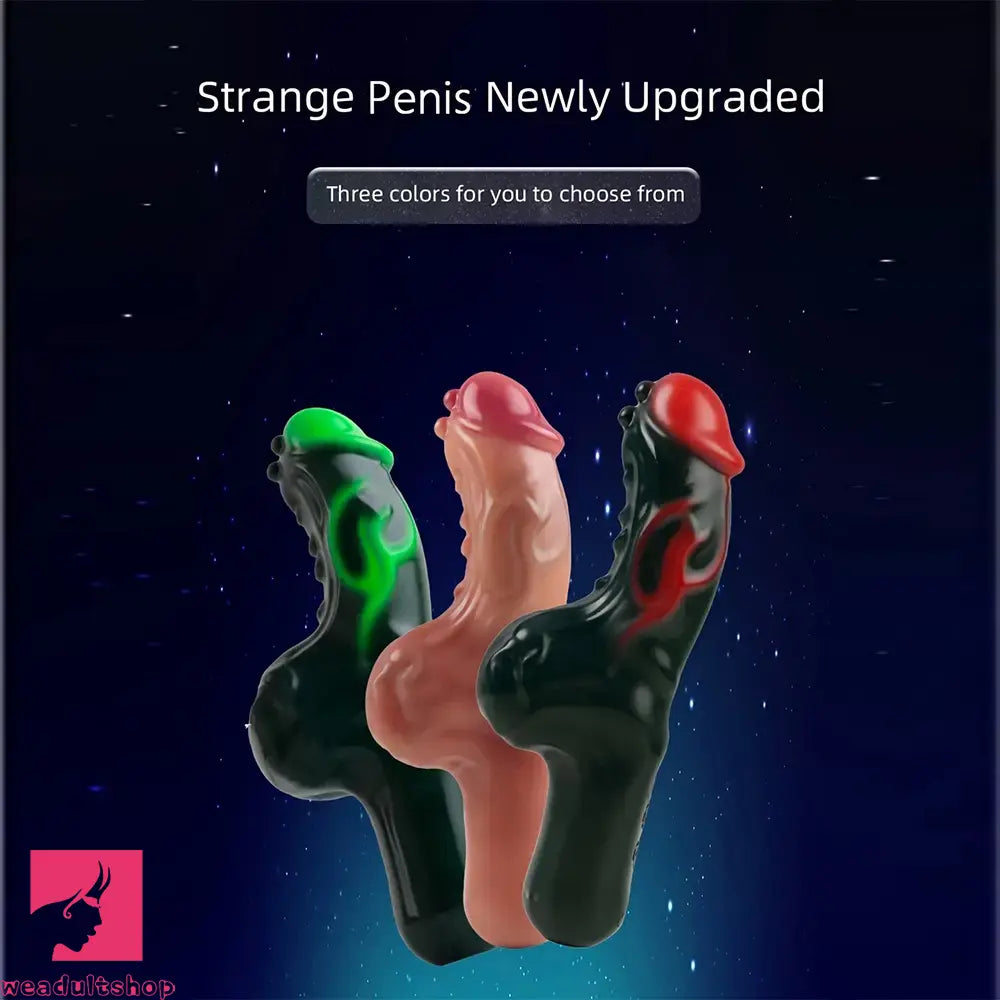 7.64in Odd Spiked Sword Dildo With Handle Silicone Female Male Sex Toy