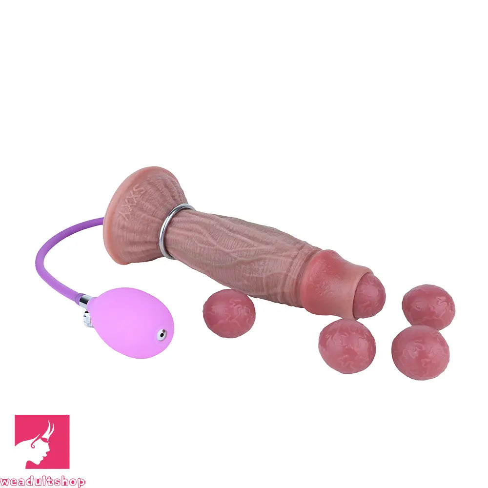 8.45in Ovipositor Platinum Silicone Dildo Soft Realistic Silicone Anal Trainer