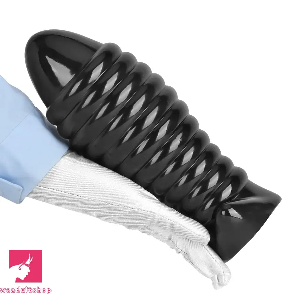 5.11in 7.08in 9.05in Dragon Egg Thread PVC Black Toy Big Butt Plug Dildo