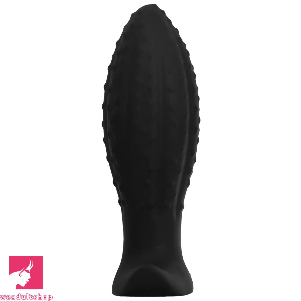 4.52in 5.7in 7.08in Black Bodysafe Ultra-silicone Small Anal Plug Cock Dildo