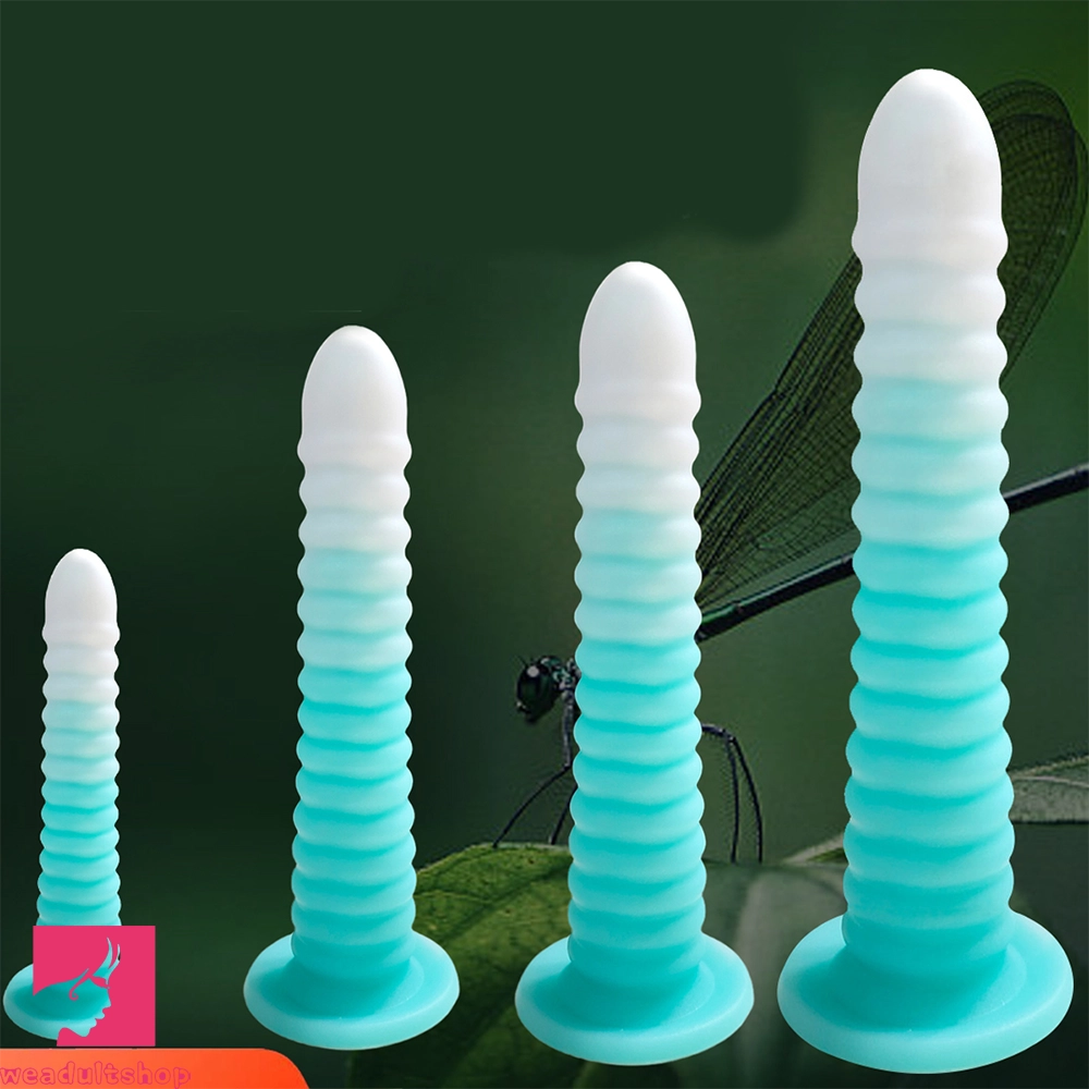 6.69in 9.05in 11in 13.1in Big Silicone Luminous Butt Plug Dildo For Prostate