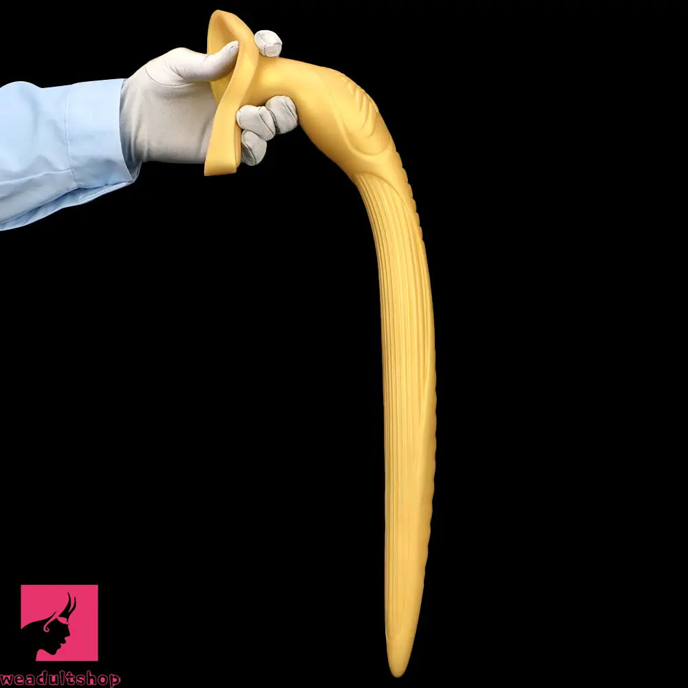 12.2in 16.14in 20.07in Gold Silicone Super Long Anal Dilator Dildo Huge Toy