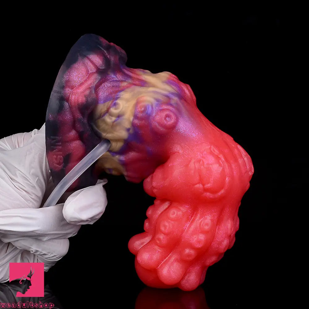 5.91in Fantasy Weird Silicone Soft Inflatable Spraying Water Dildo For Sex