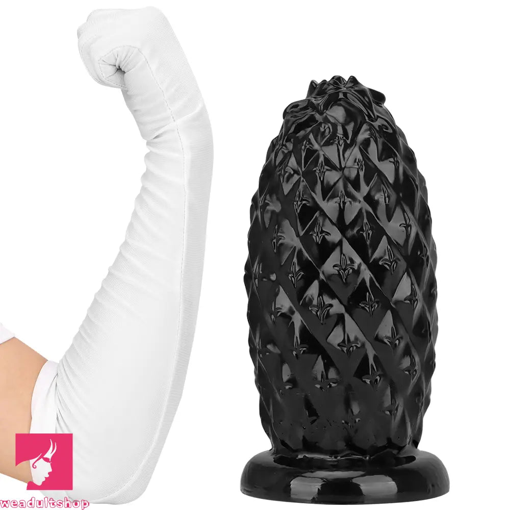 8.26in 10.03in 11.81in Black Big Pineapple Penis PVC Thick Anal Cock Dildo