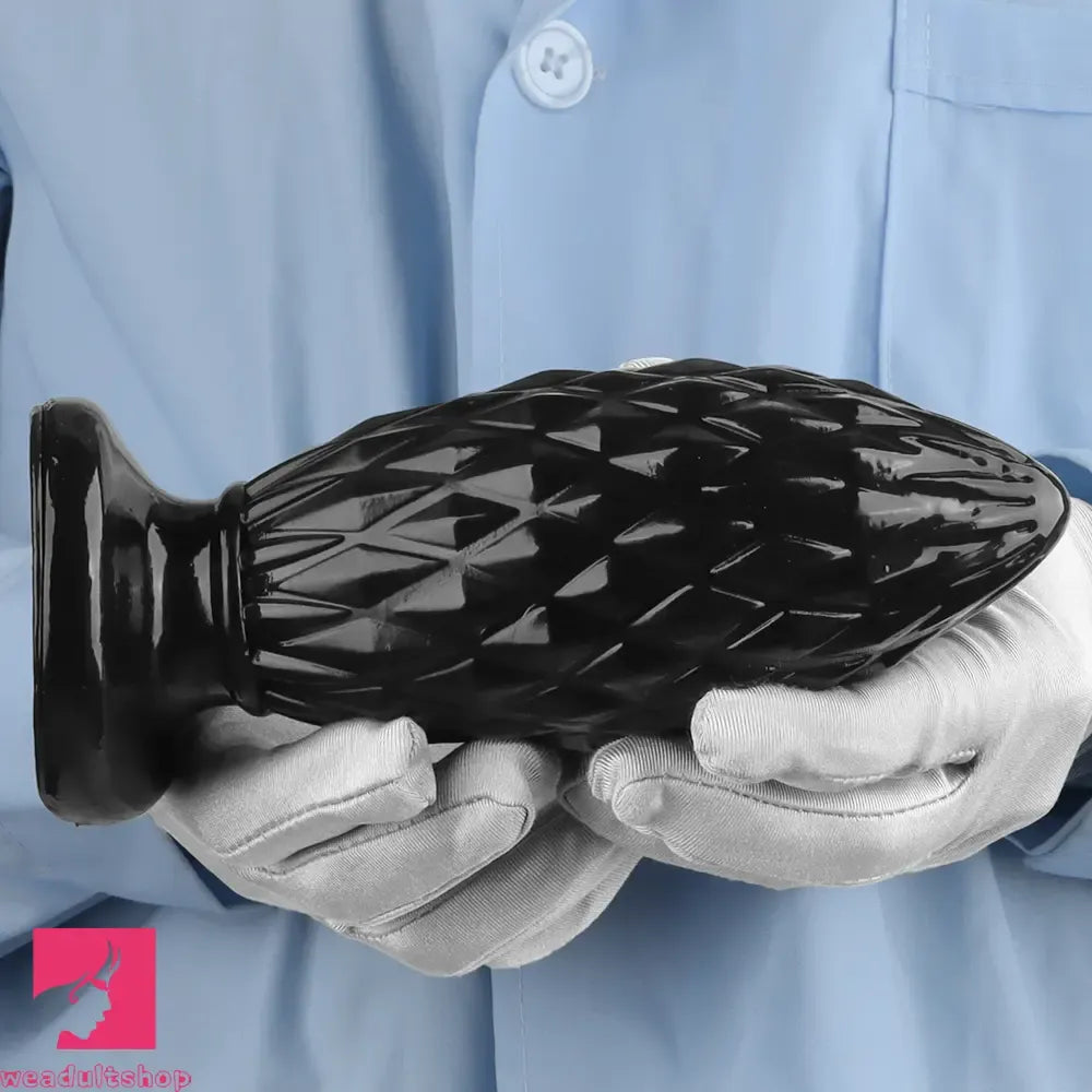 7.48in Black PVC Butt Plug Dildo For Men And Women Sexual Intimate Sex