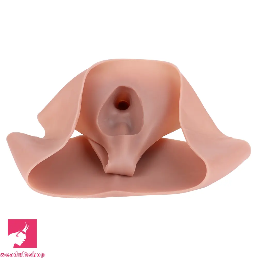 8.07in Hollow Penis Dildo Sleeve Silicone Soft Pants For Thicken Supplies