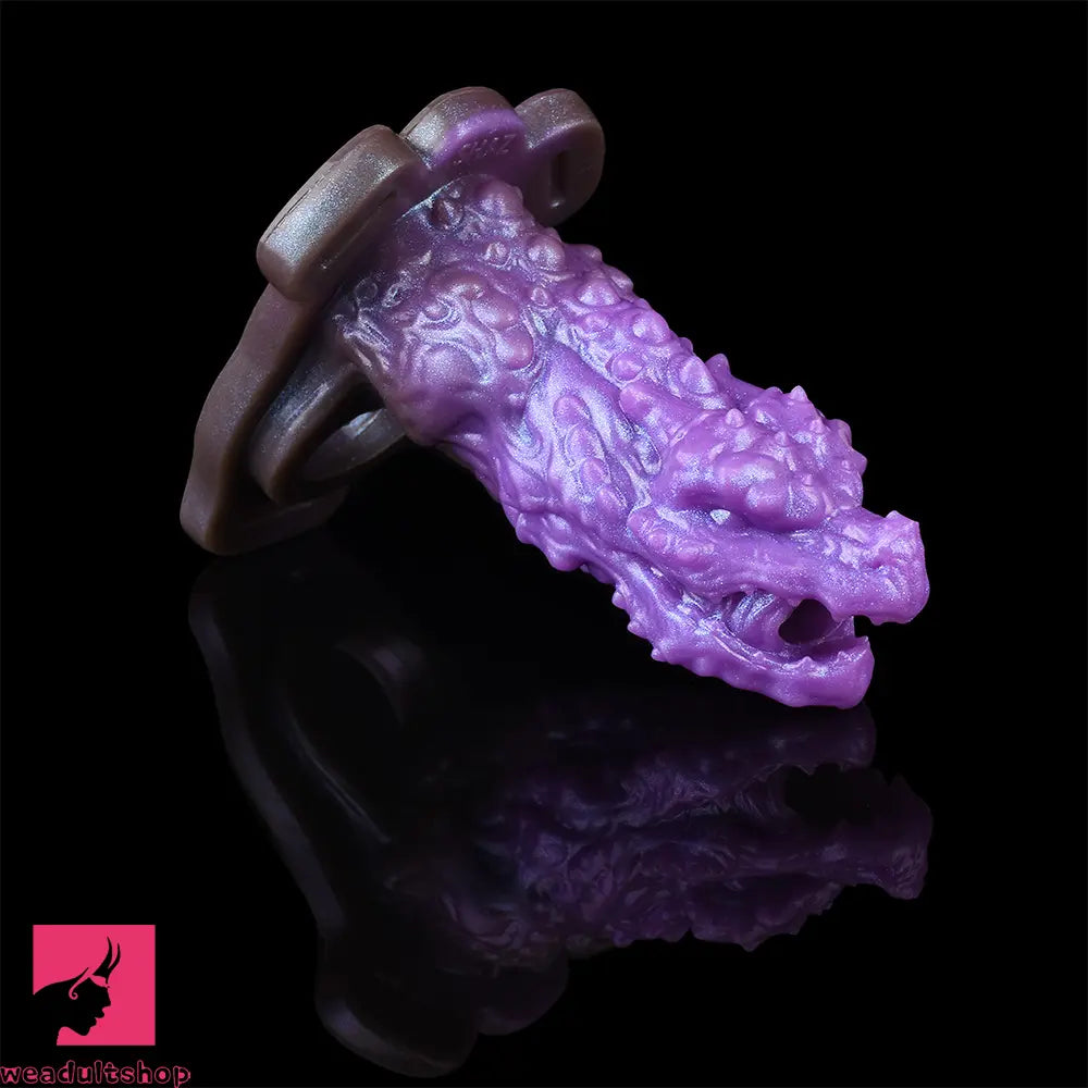 5.62in Dragon Beast Creature Odd Hollow Dildo Sleeve With Penis Ring