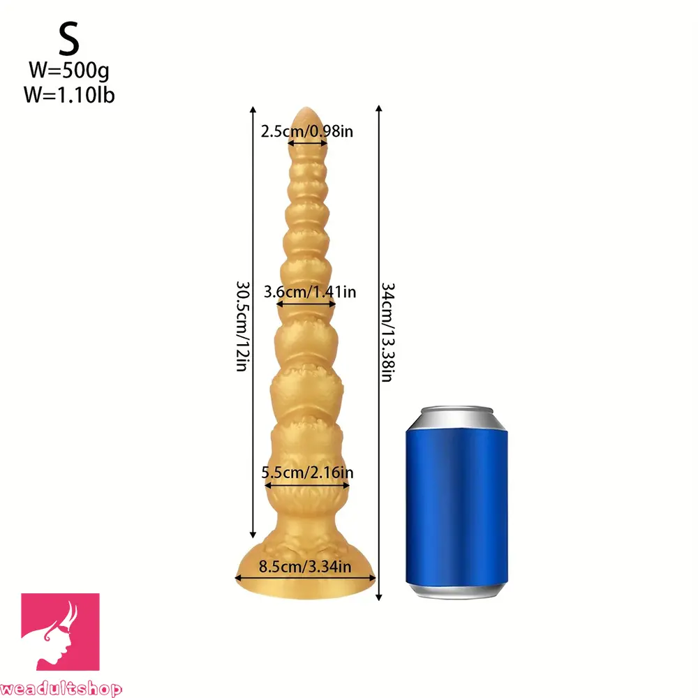13.38in 15.35in 17.32in 19.48in Super Long Big Clit Silicone Huge Anal Dildo