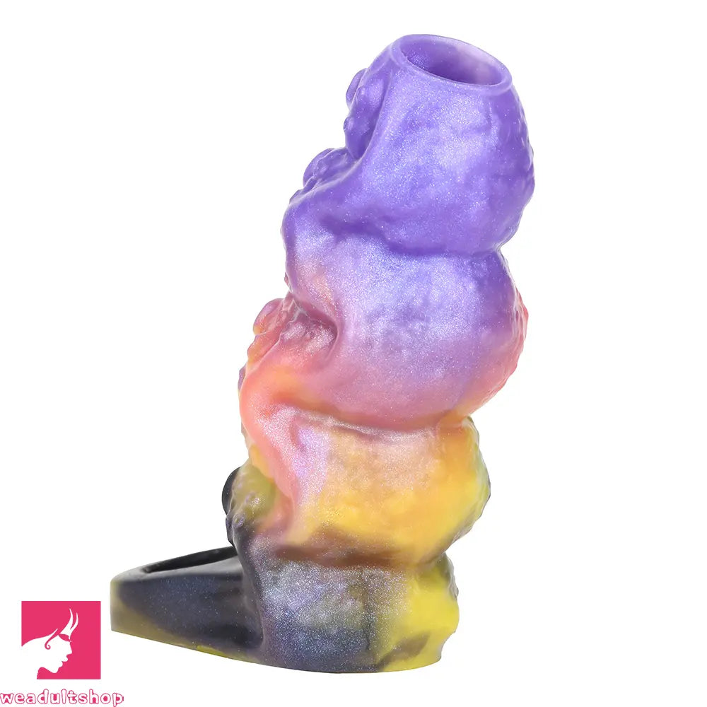 4.96in Sathos Euvoros Tentacle Silicone Soft Dildo Sleeve Penis Extender