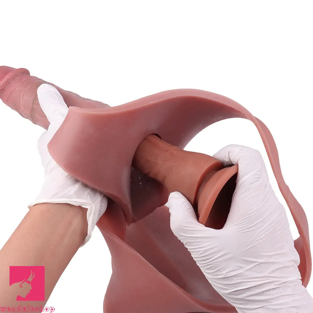 8.07in Silicone Big Strapon Hollow Dildo With Glans Penis For Big Sex Toy