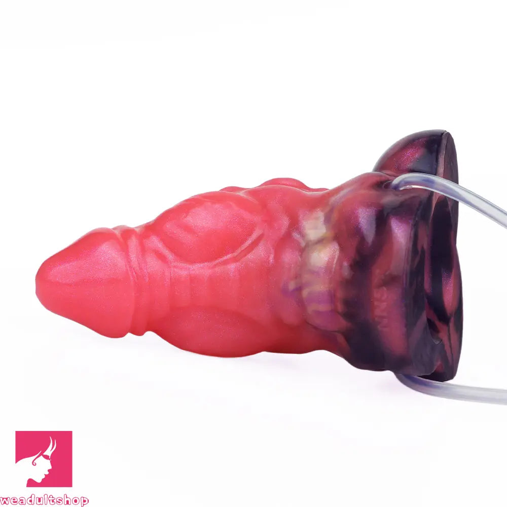 5.12in Fantasy Odd Silicone Soft Inflatable Spraying Water Dildo For Clit