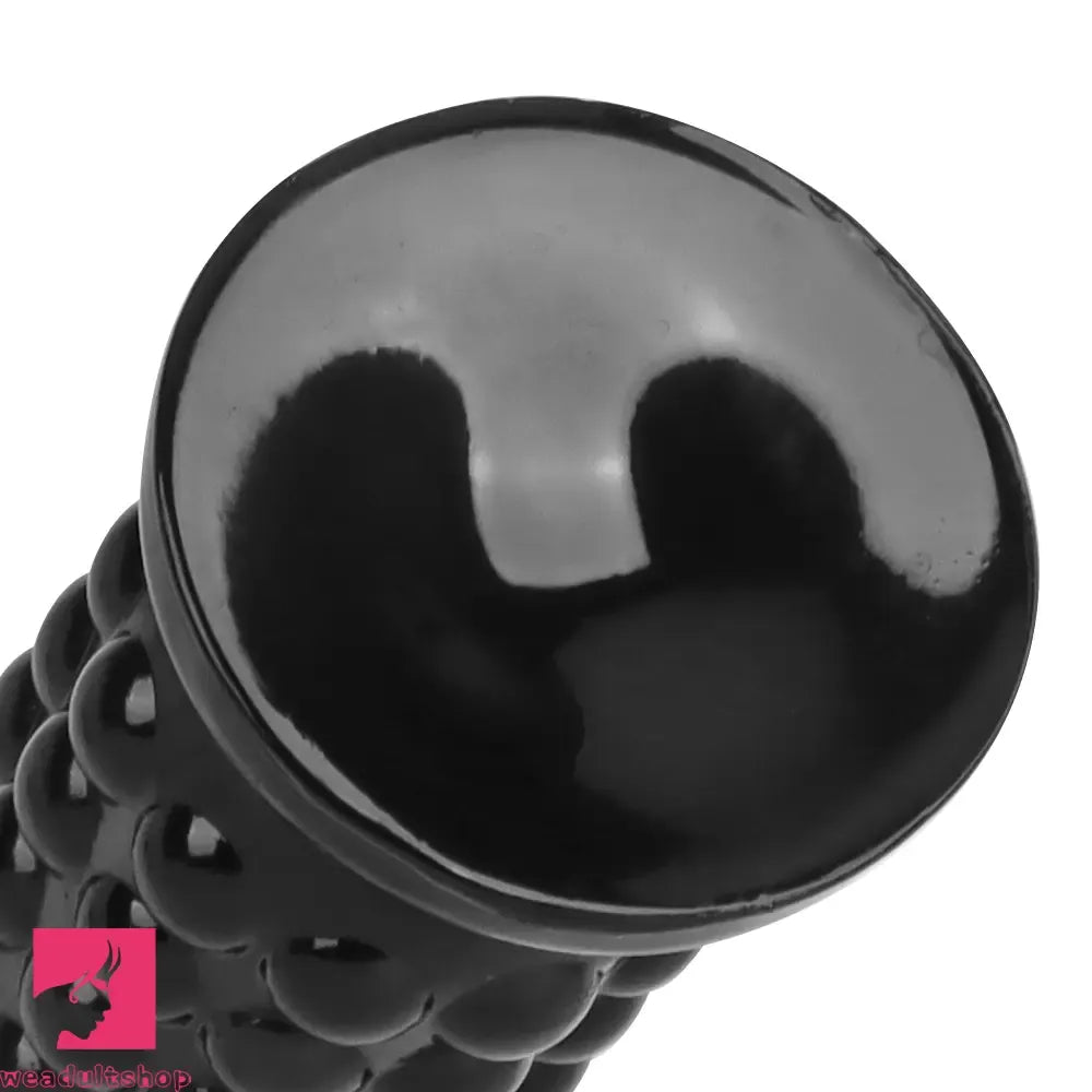 9.84in PVC Spiked Anal Plug Big Black Bold Design Dildo Couples Love Toy