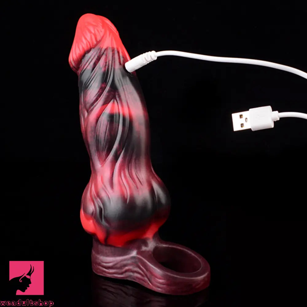 5.91in 7.17in Silicone Cock Sleeve Soft Vibrating Hollow Fantasy Penis Dildo