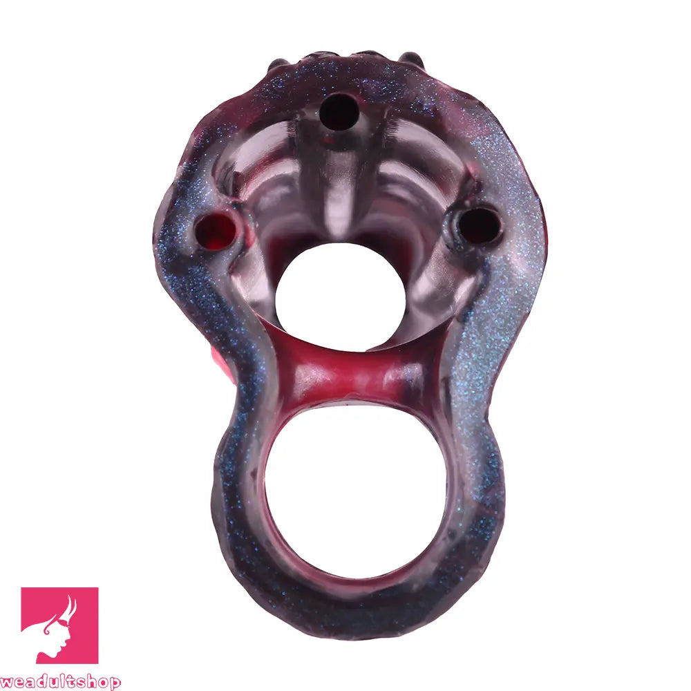 5.19in Octopus Soft Hollow Dildo Built-in keel Vibration Remote Penis Sleeve